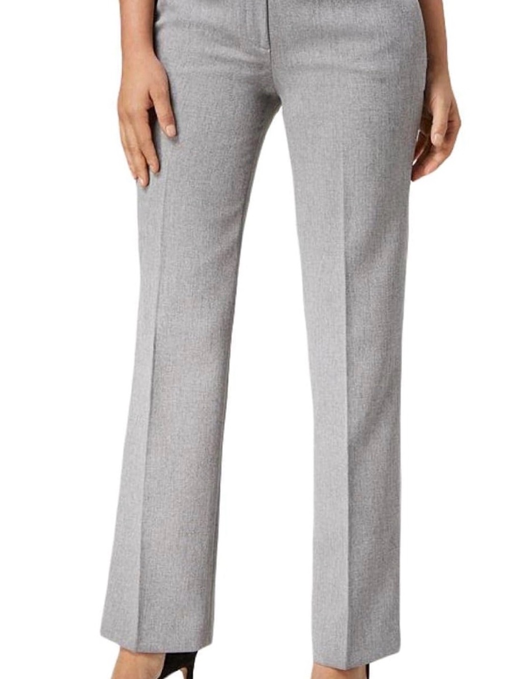 Kasper Classic Women's Gray Straight-Leg Dress Pants